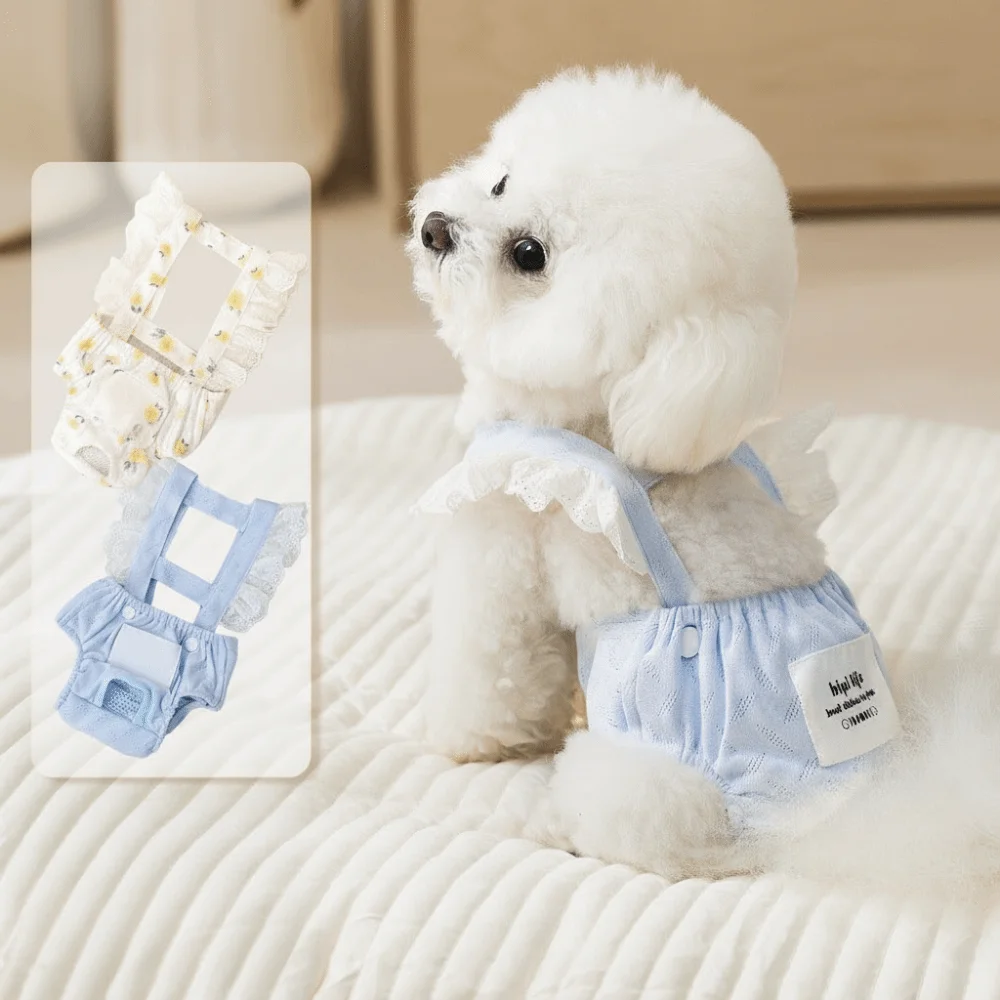Fashion Suspenders Style Dog Physiological Pants Adjustable Washable Pet Jumpsuit Breathable Female Dog Shorts Outdoor