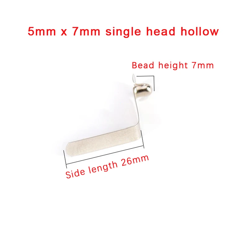10Pcs 5mm Double Single Hollow Button Clips Kayak Paddle Snap Spring Clip Tent Pole Tube Lock Awning Telescopeic Shrapnel