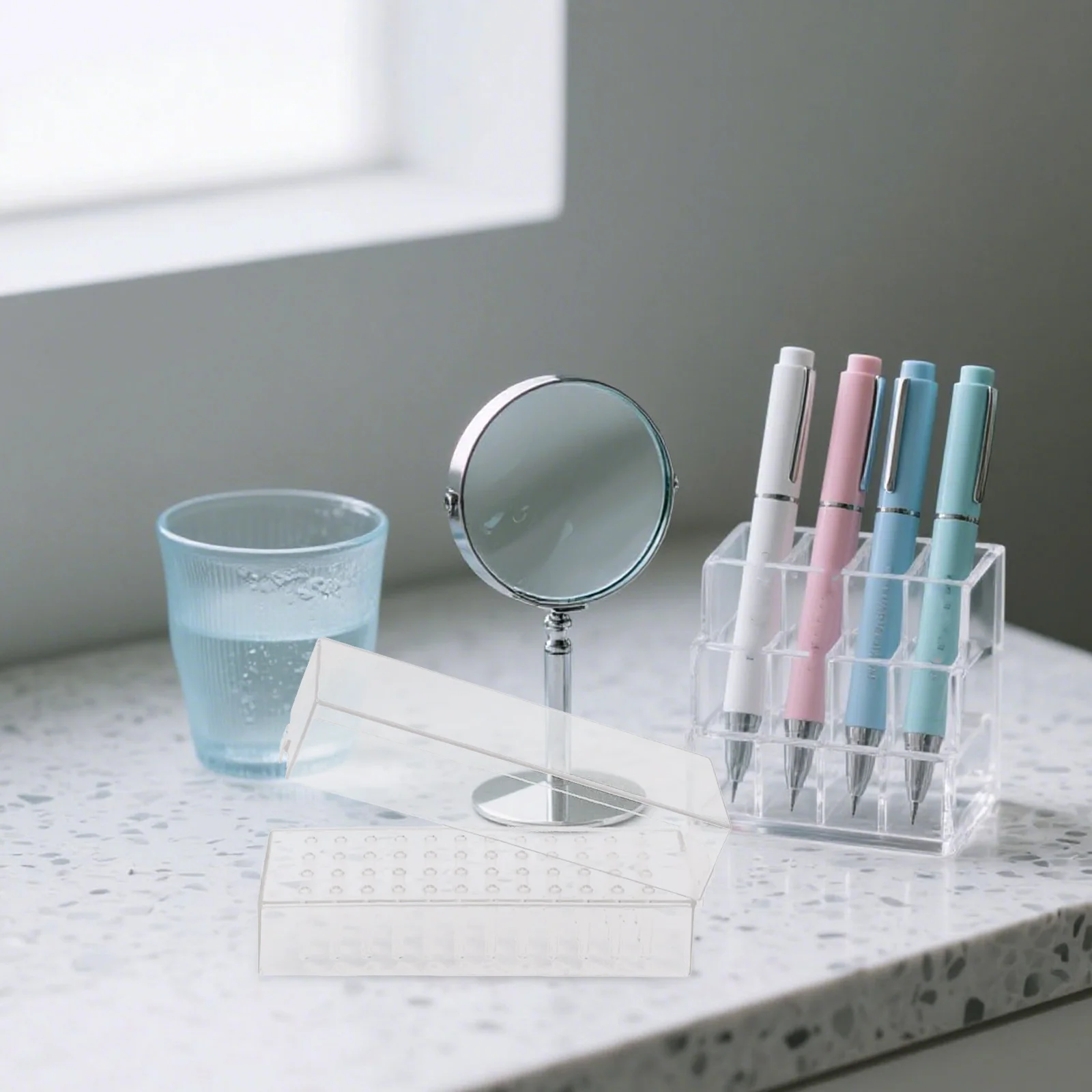 

Nail Drill Bits Storage Holder Durable ABS Material Practical Nail Drill Bit Organizer Grinding Head Storage Box for Manicure