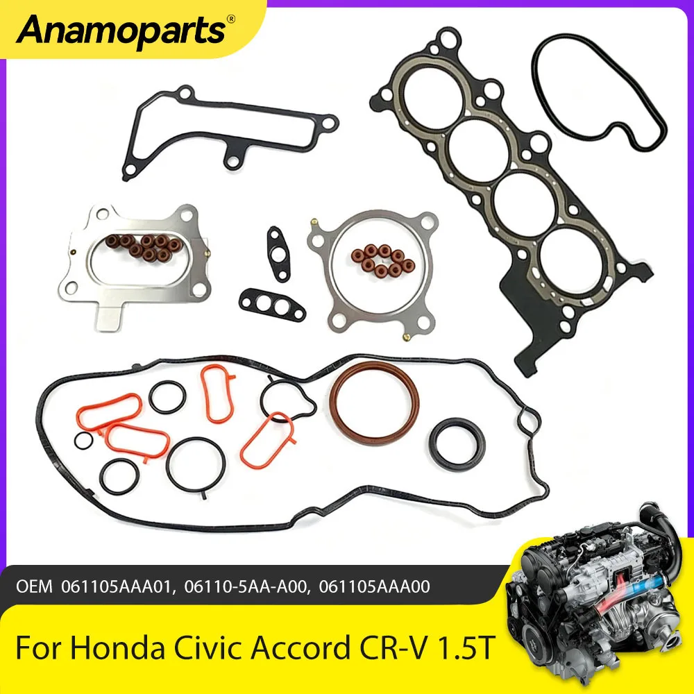 Engine Parts Full Head Gaskets Set Fit 1.5 L L4 For Honda Civic Accord CR-V 1.5L Gas 06110-5AA-A00 HS55383 2016 - 2022