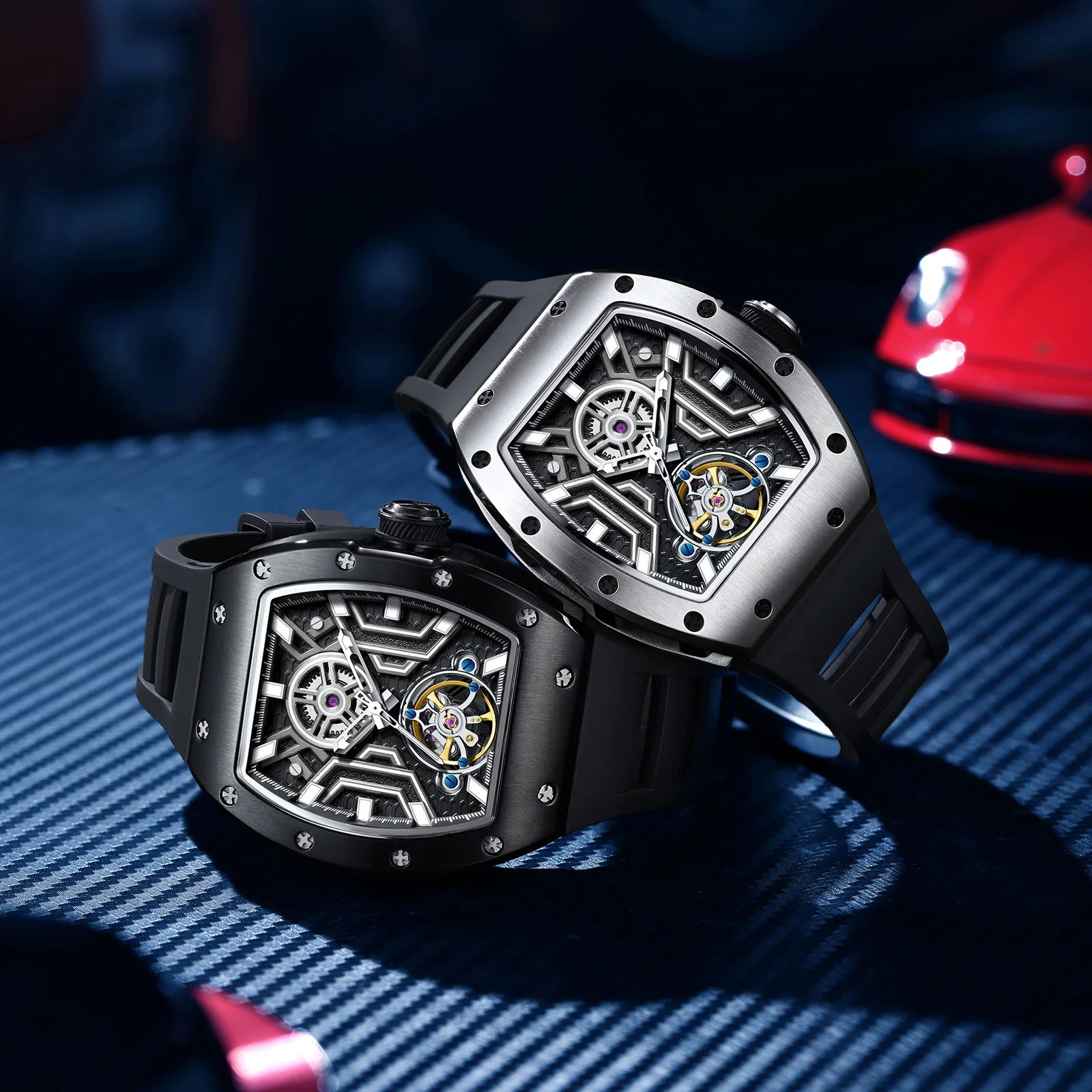 Men And Women 919028 Daniel Gorman Watch Skeleton Automatic Watch Tonneau Mechanical Wristwatch Sci-Fi Design Reloj Hombre 2027