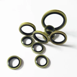 6/8/10/12/14/16~60mm Bonded Washer Metal Rubber Oil Drain Plug Gasket Fit M6/M8/M10/M12/M14/M16~M60 Combined Washer Sealing Ring