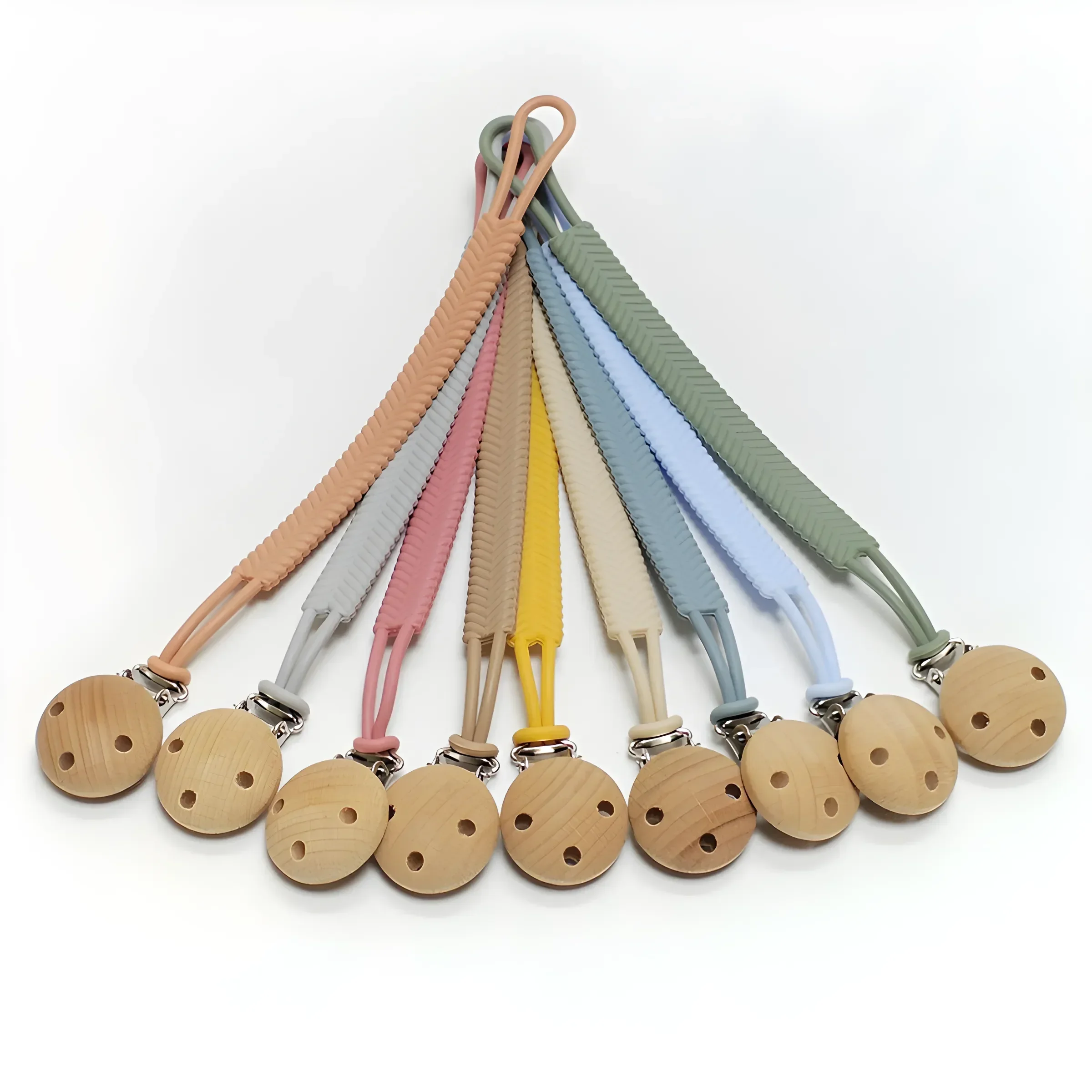 1/9PCS Baby Pacifier Teether Anti Drop Chain Rope Food Grade Silicone One Pacifier Chain Pendant image 2