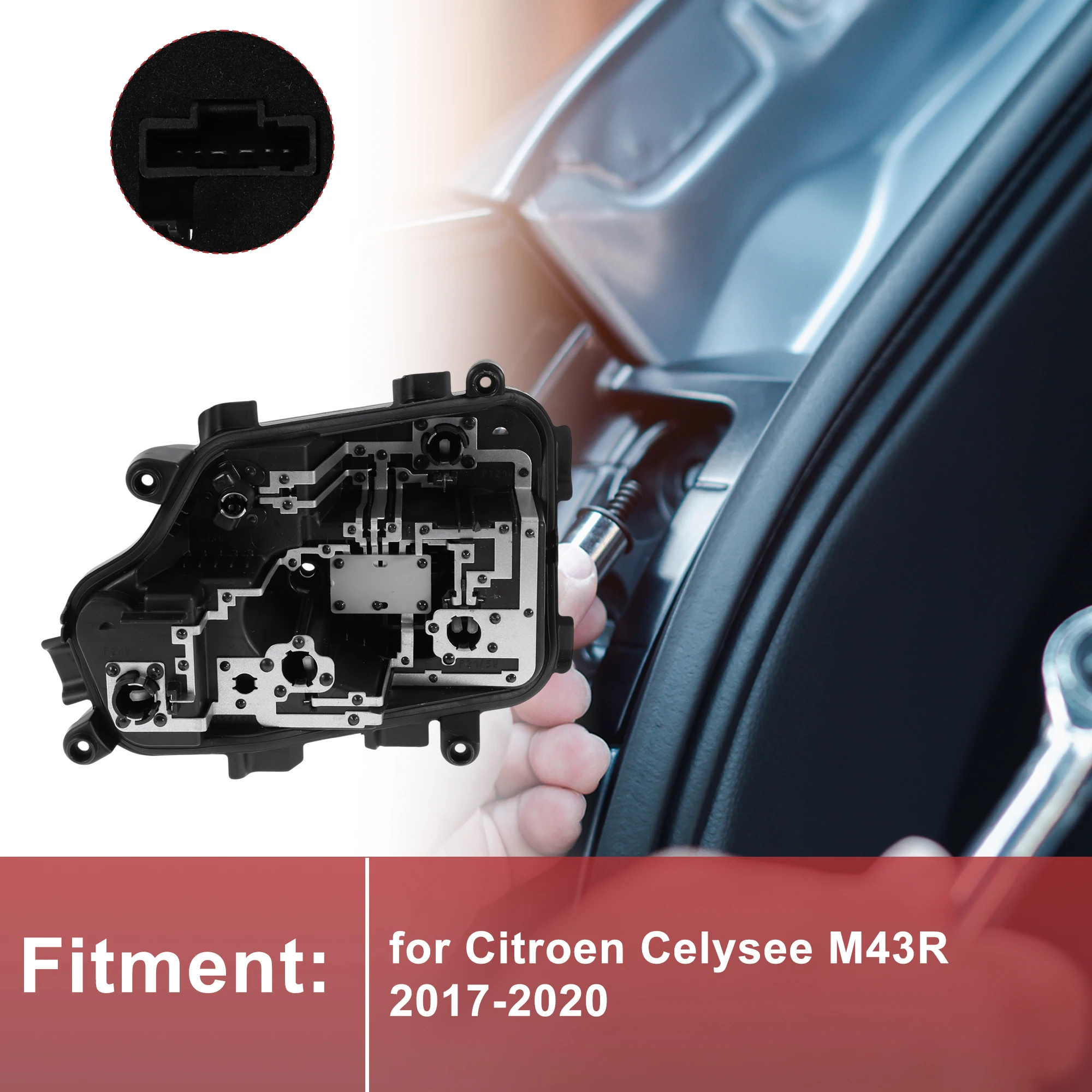 

UXCELL 1 Pc Right Tail Light Socket for Citroen Celysee M43R 17-20 Lamp Bulb Connector