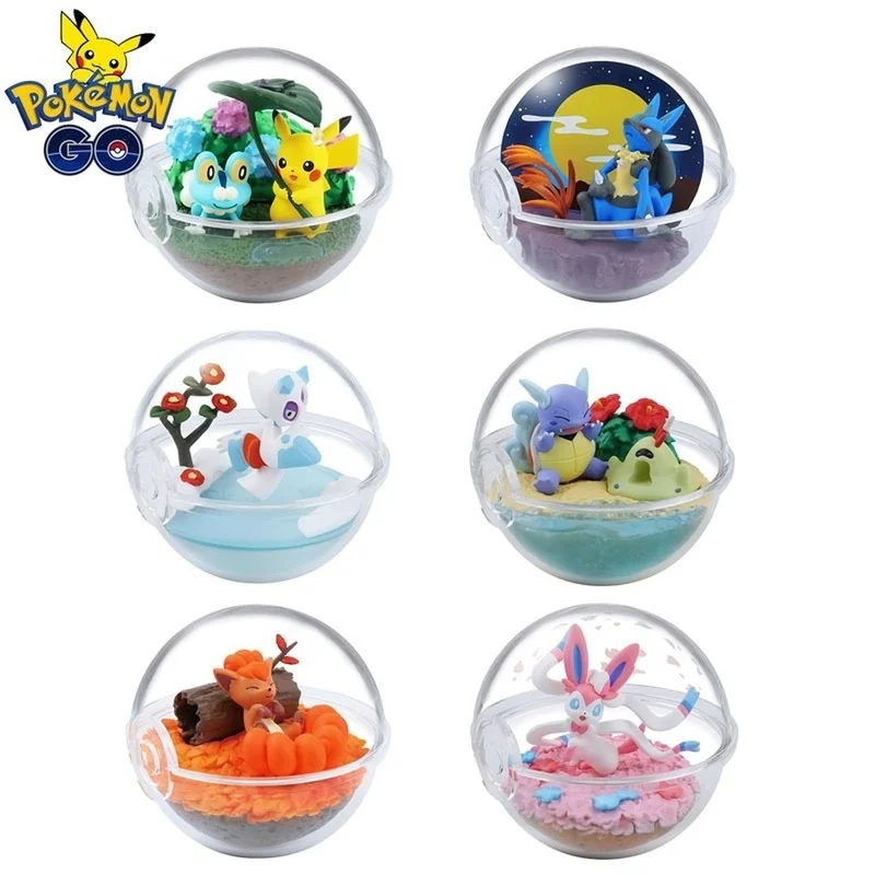 Genuine Japan Anime Pokemon Fairy Ball Sylveon Pikachu Froakie Lucario Froslass Vulpix Fashion Toys Christmas Gift Toy