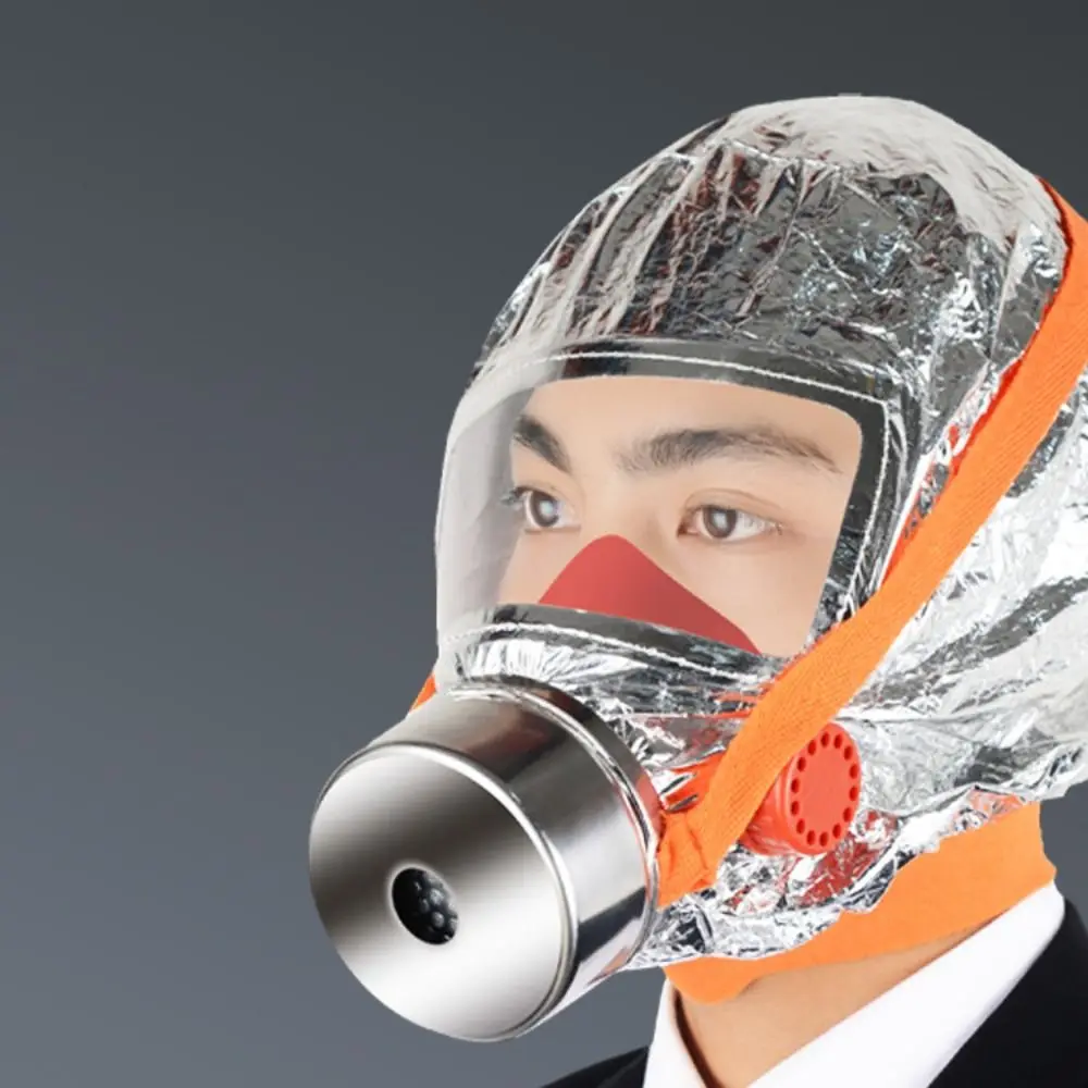 Multi-Layered Filter Fire Escape Mask Fireproof Filter Self-Rescue Breathing Apparatus Smoke Filter Respirator Easy-Fit Hood