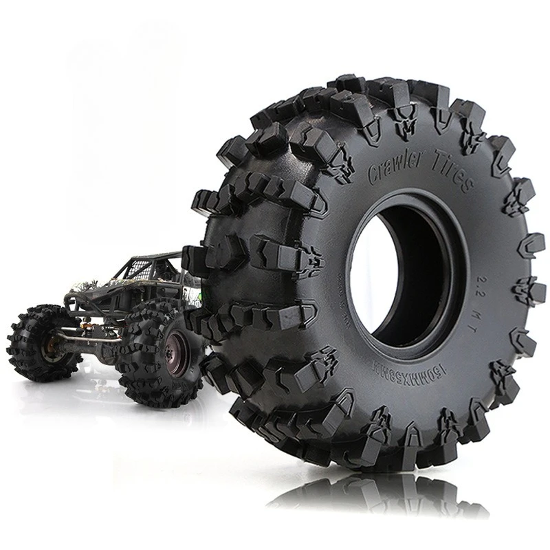 

Pack of 4 2.2 inch 1/10 RC remote control model car tires for Axial SCX10 Wraith RR10 Capra RBX10 Traxxas TRX4