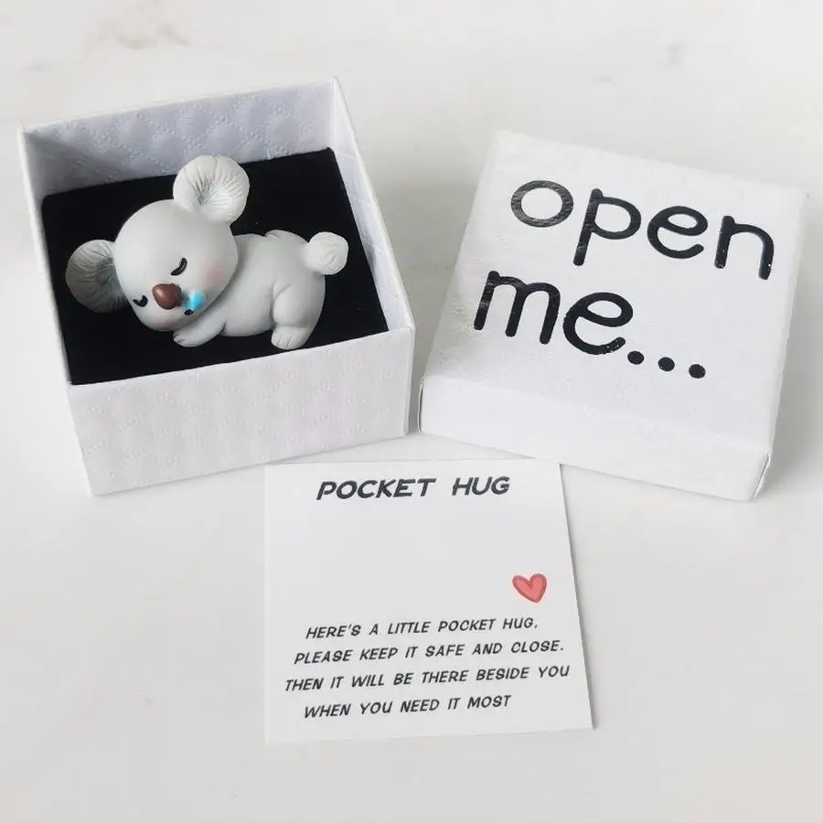 1/5/10/20/50/100pcs Charming Open Me Surprise Koala Gift Box with Greeting Card, Gift for Boyfriend Girlfriend Couples, Valentin