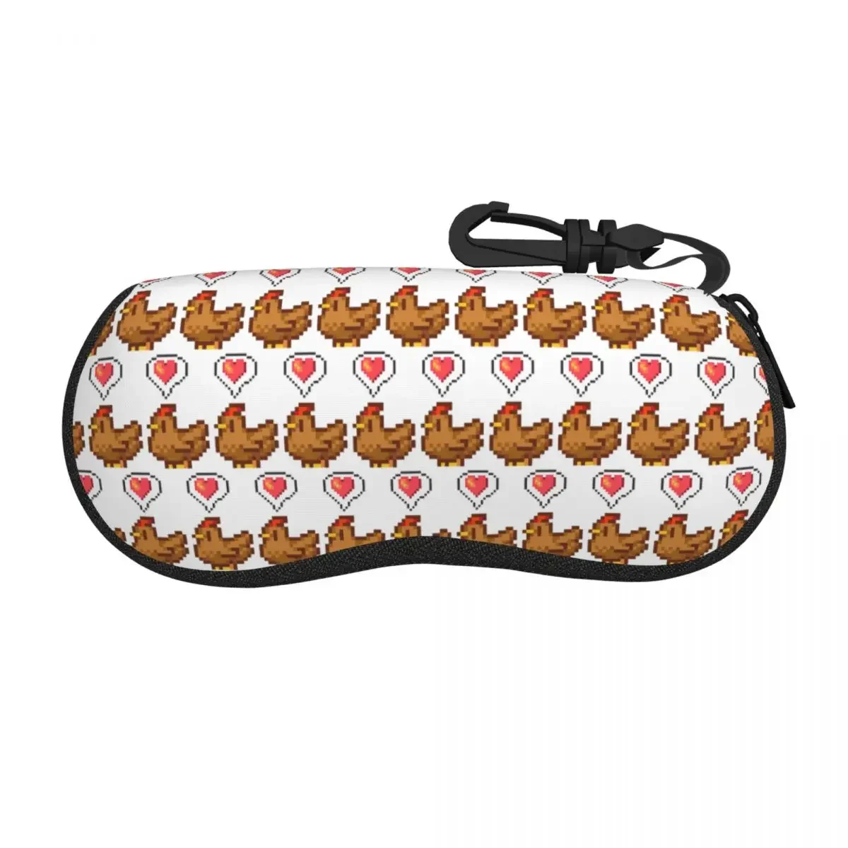 Stardew Valley Happy Brown Chicken Shell Glasses Case Protective Sunglasses Box Women Men Soft Eyeglass Bag Pouch