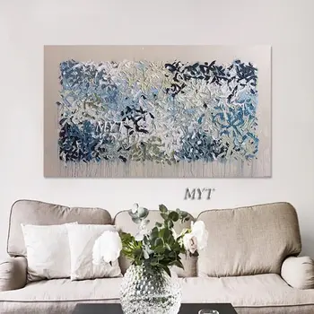 大型抽象設計壓克力紋理手工油畫帆布藝術品無框畫高品質裝飾藝術牆 8 最佳銷售 亞克力牆飾 - №6