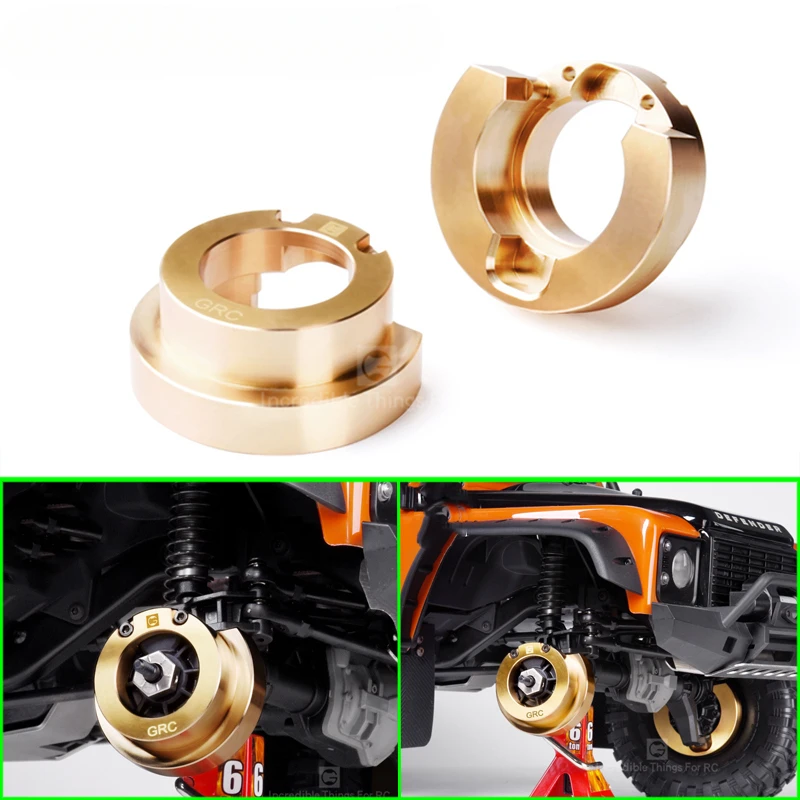 

Brass Steering Bridge Side Counterweight Heavy Block Adapter for 1/10 RC Crawler Car Traxxas TRX4 Defender G500 G63 Parts