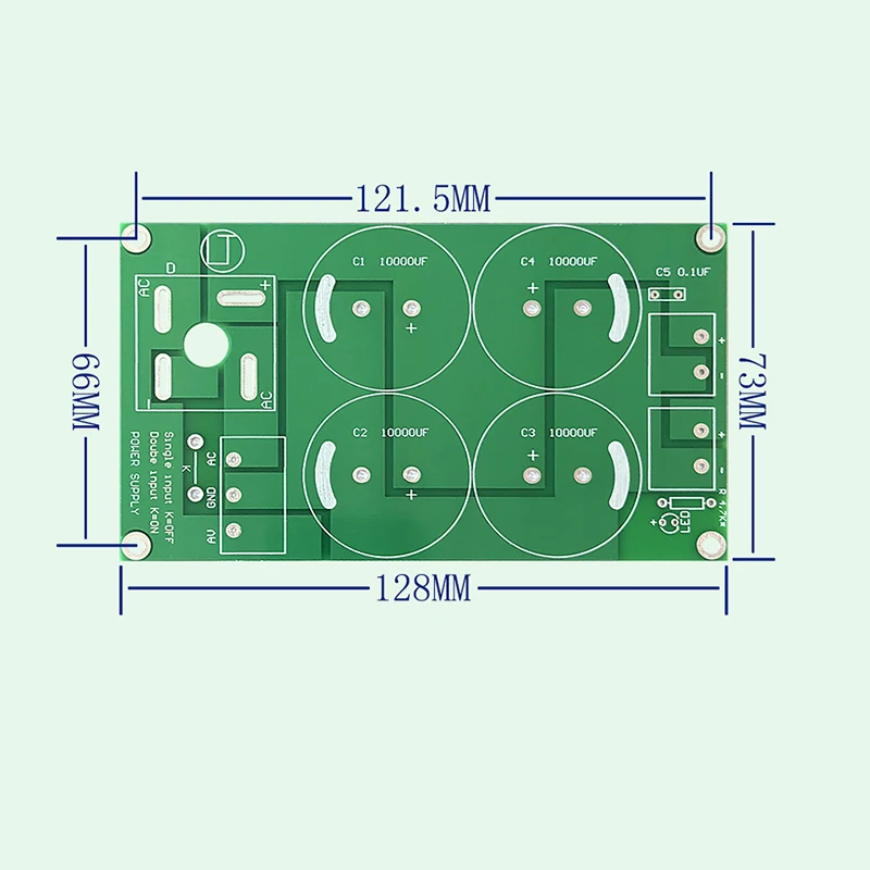 Kavucs 35 فولت 220000 فائق التوهج 63 فولت 1000 فائق التوهج لوحة مرشح المعدل عالية التيار مصدر طاقة واحد لمكبر الصوت 1969 ودائرة OTL #5