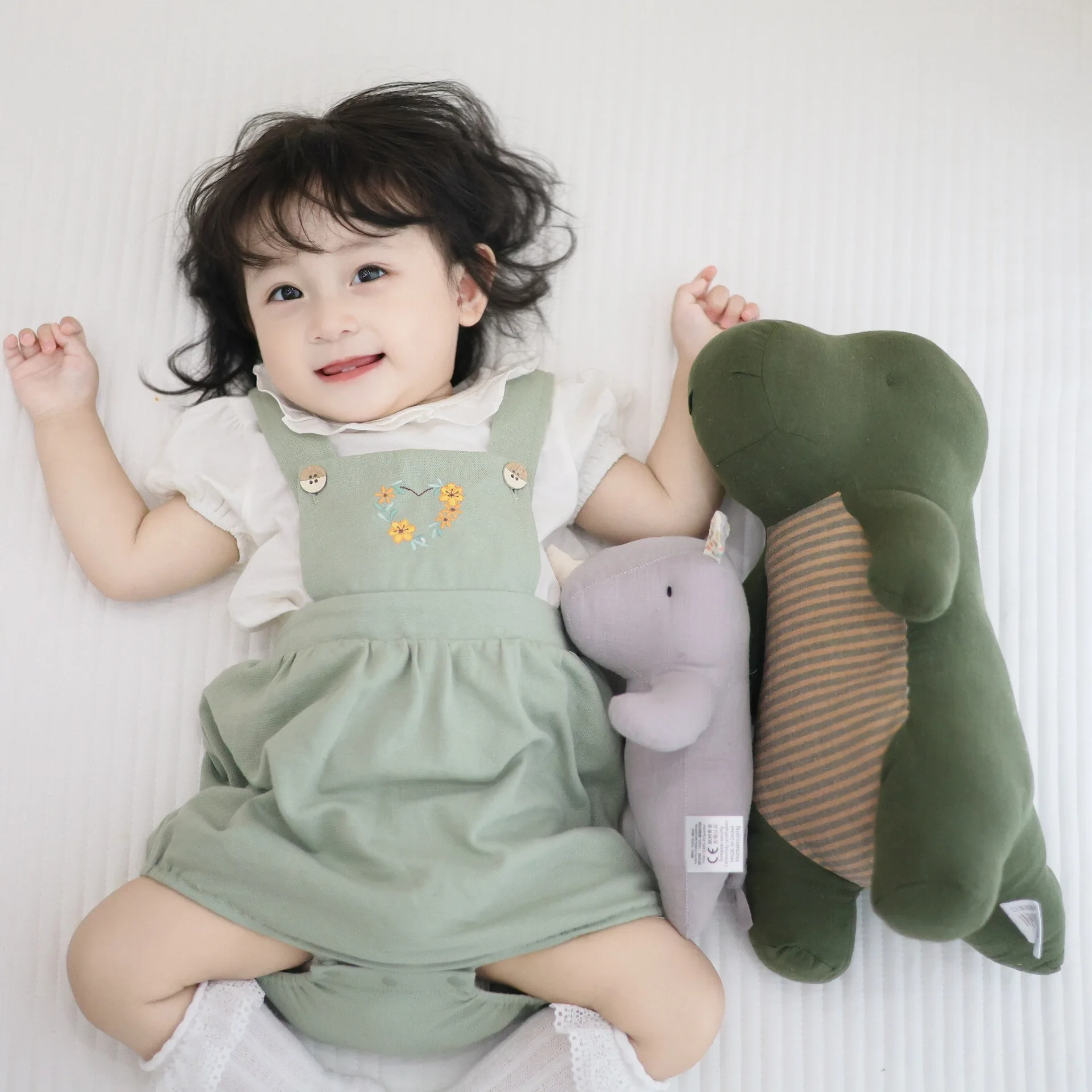

New Linen Dinosaur Comfort Doll Baby Chewable Sleep Companion Doll cute Fabric Doll Birthday Gift toys for girl