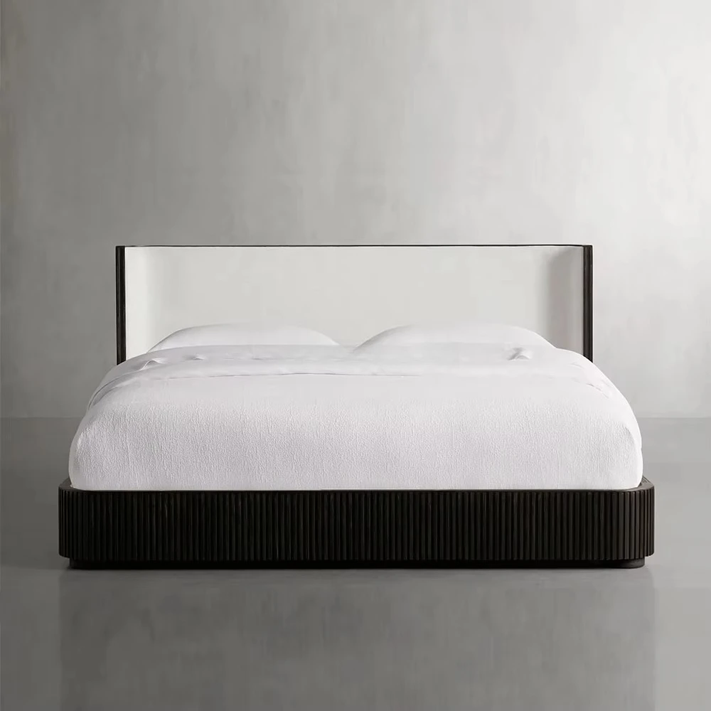 OE-Customizable Luxury Hotel Bedroom Furniture King Qunne Size Classic Bedding Sets Wooden Frame Bed·