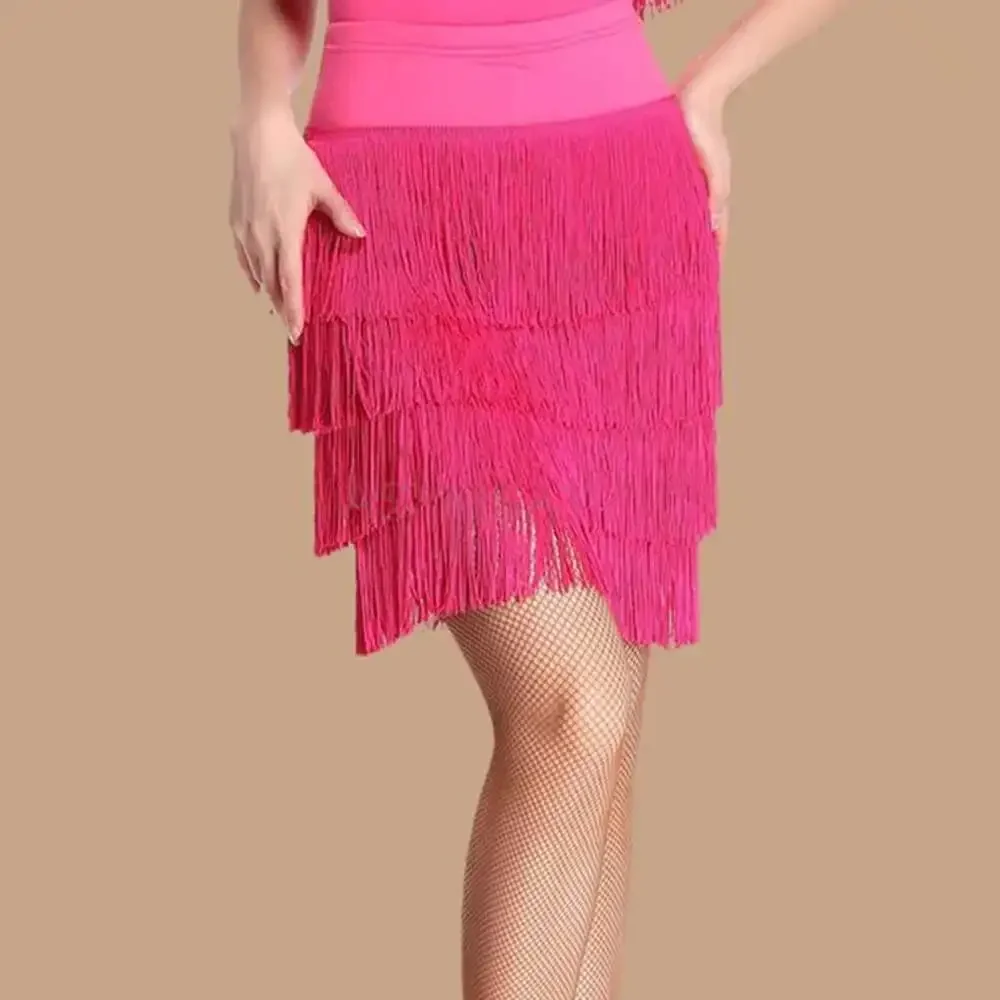 ラテンダンススカート女性タッセル大人ラテンダンススカート女性フリンジスカートレディチャチャルンバサンバフリンジ練習衣装