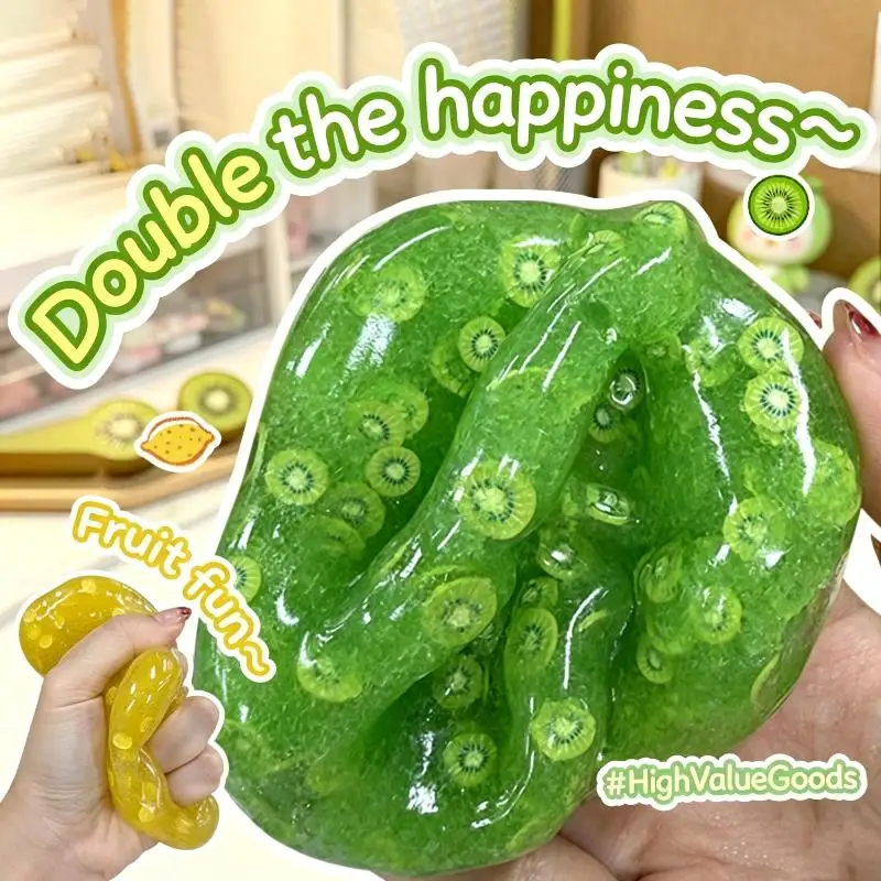 New Product Fruit Smoothie Squeeze Sound Controlled Series Plastic Stressrelieving Toy Fruit Sugar Smoothie Ball Ease Anxiety