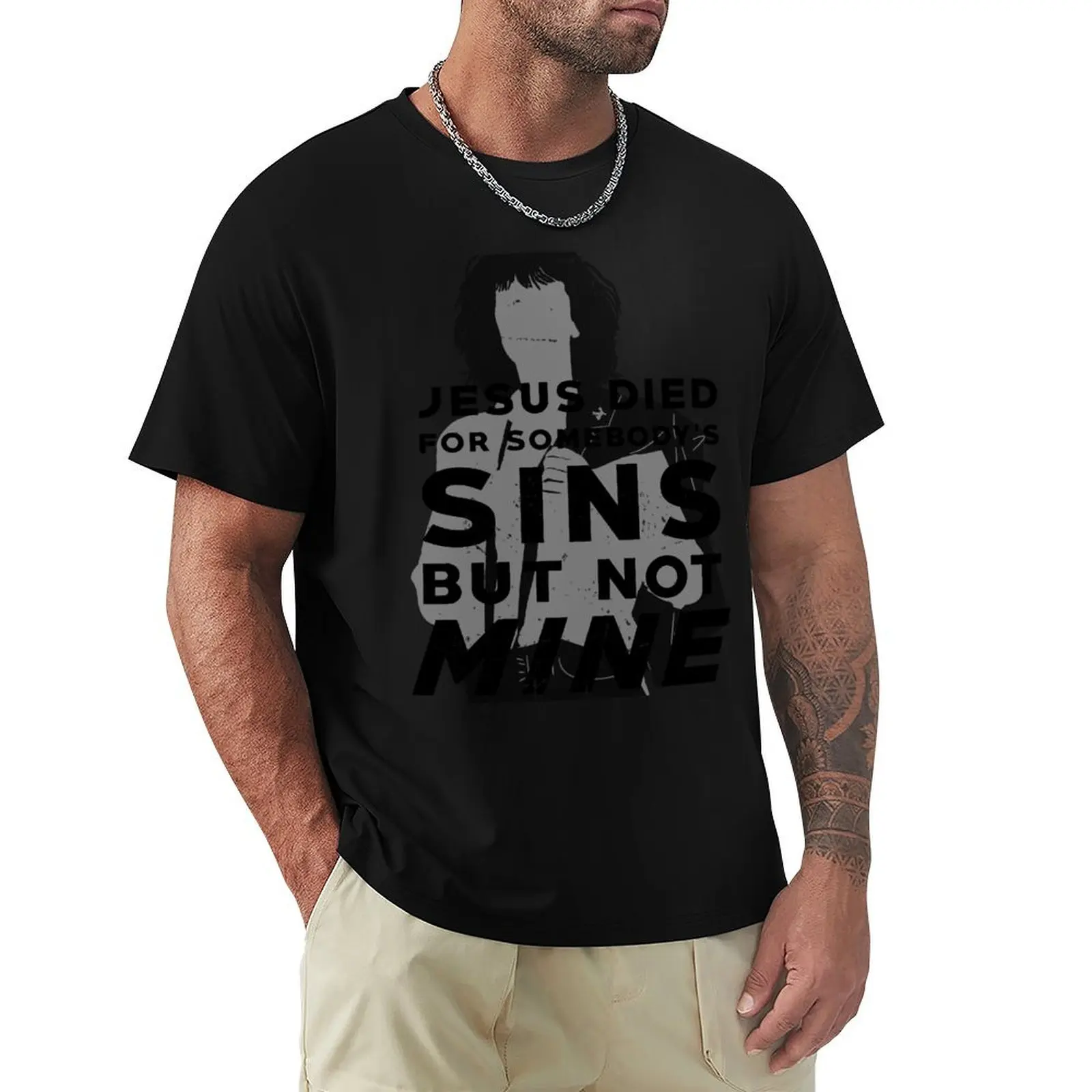 

Patti Smith Gloria - Jesus Died for Somebody's sins but not mine, pop art style T-Shirt blacks T-shirt men