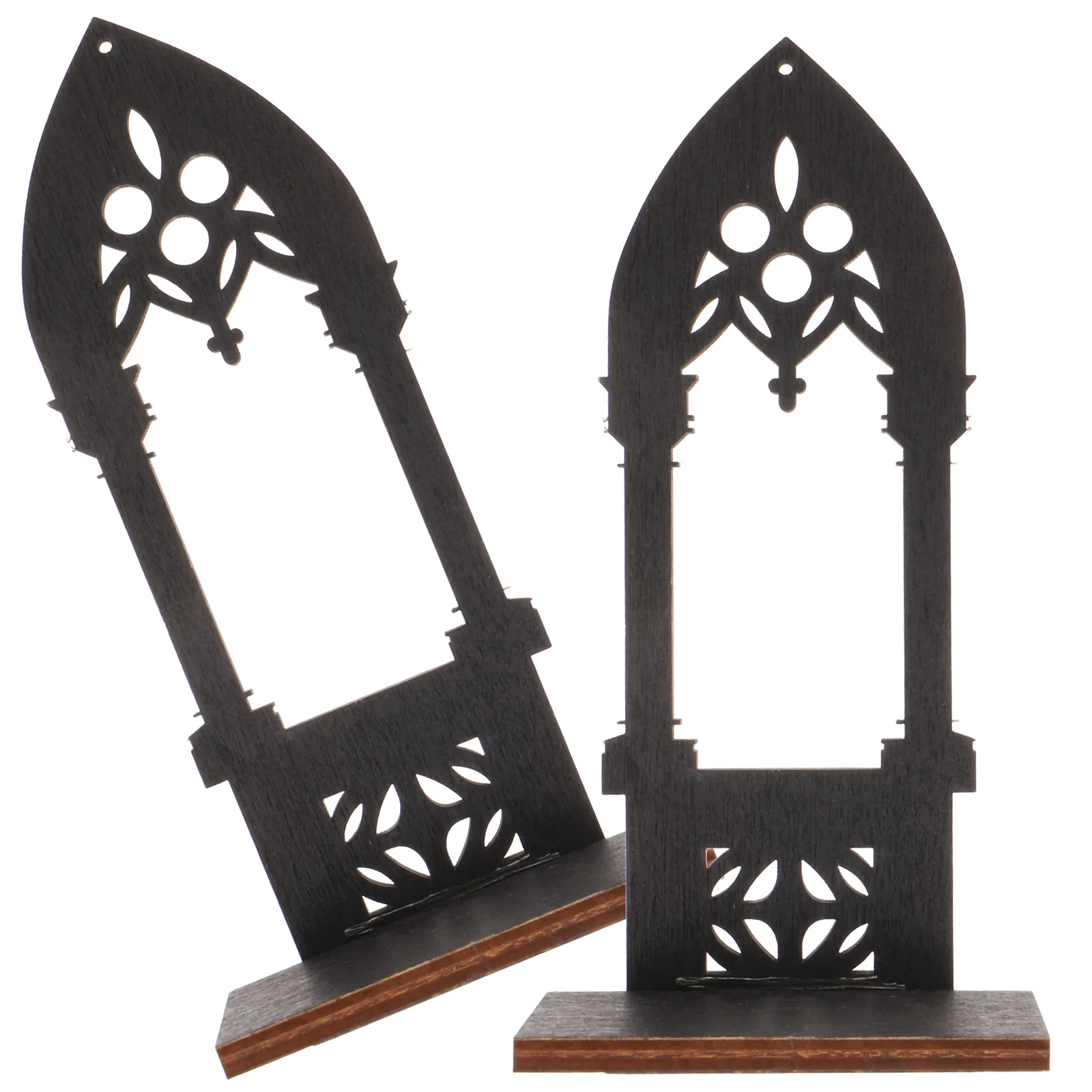 

2 Gothic Holders Iron Home Vintage Holder Decor Black Stand for Table Centerpiece Vintage Pillar Holder