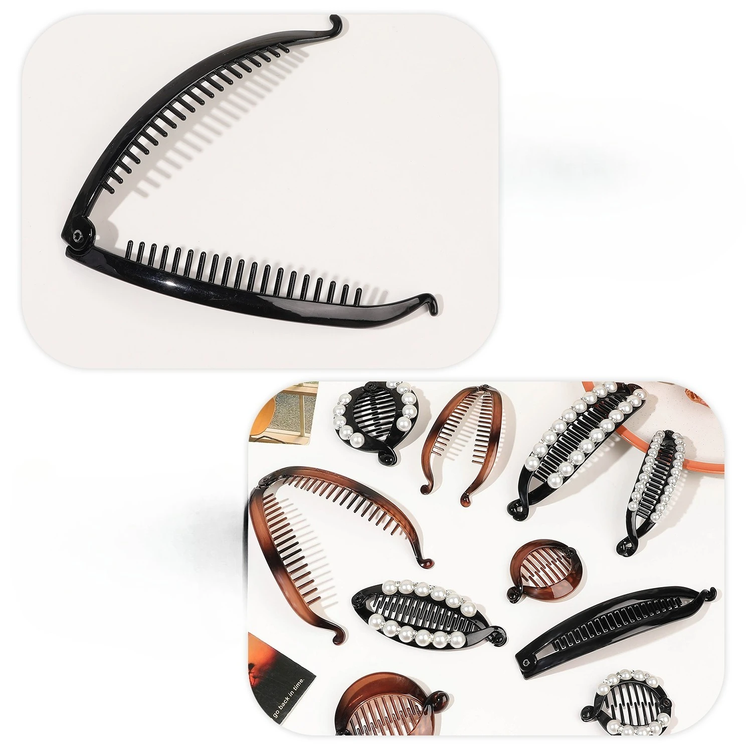 Жемчужные-заколки-для-женщин-черные-стразы-французский-зажим-минималистичный-контроль