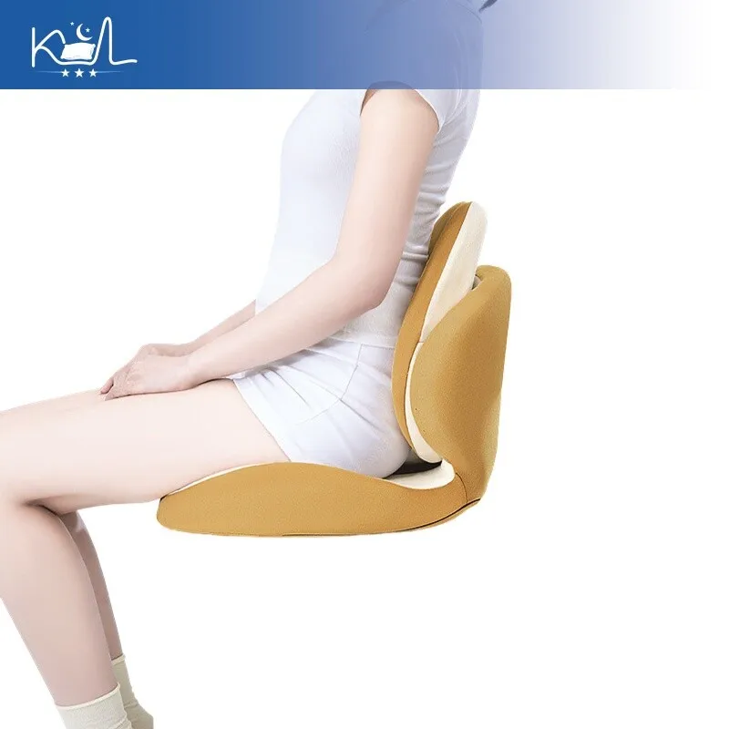 Memory Cotton Integrated Seat Cushion Back Cushion Office Chair Car Seat Waist Support Pad For Long Sitting