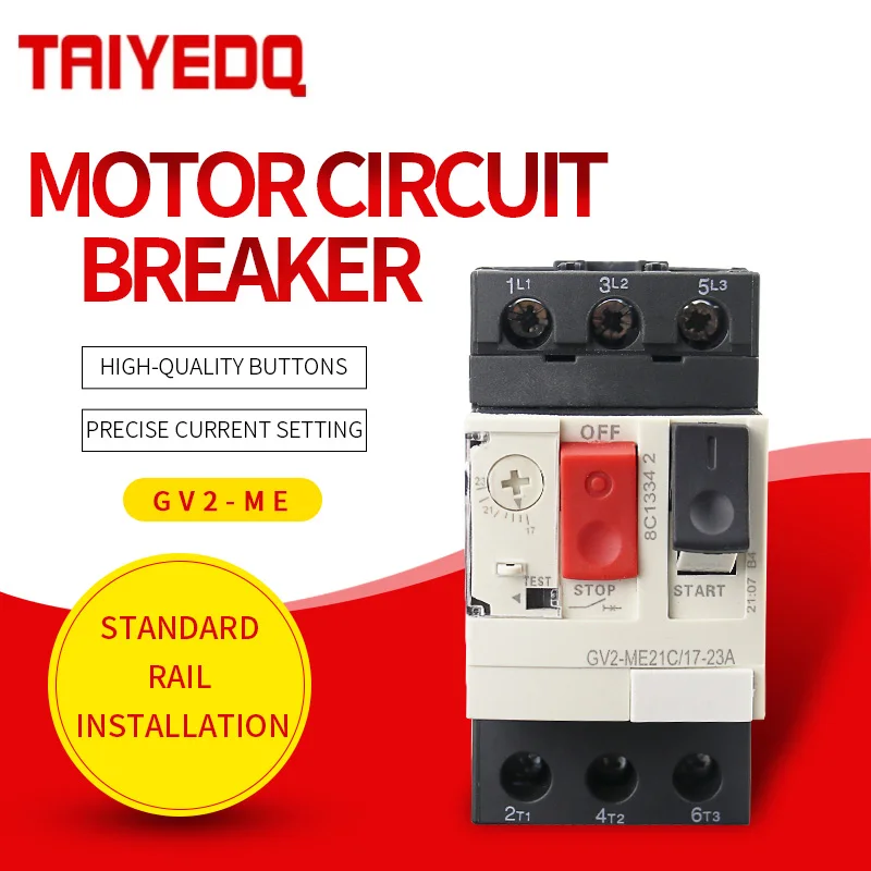 GV2-ME Motor Protection Circuit Breaker  3P Thermal Magnetic Type motor breaker MPCB  Circuit Breaker Push Button