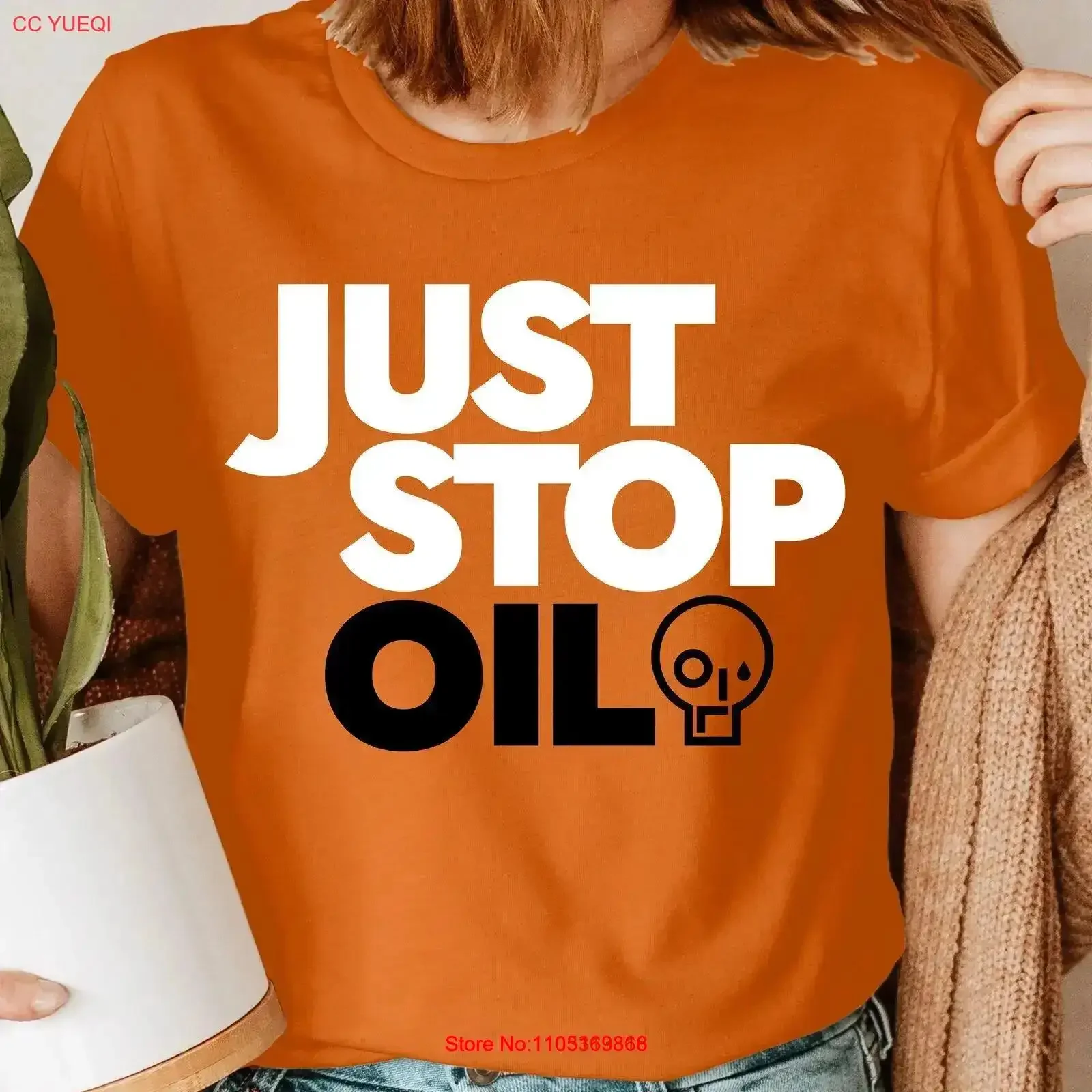 Just Stop Oil Anti Environment Save Earth Activist Green Women T Shirt VR vintage Washed homme Breathable Versatile Casual