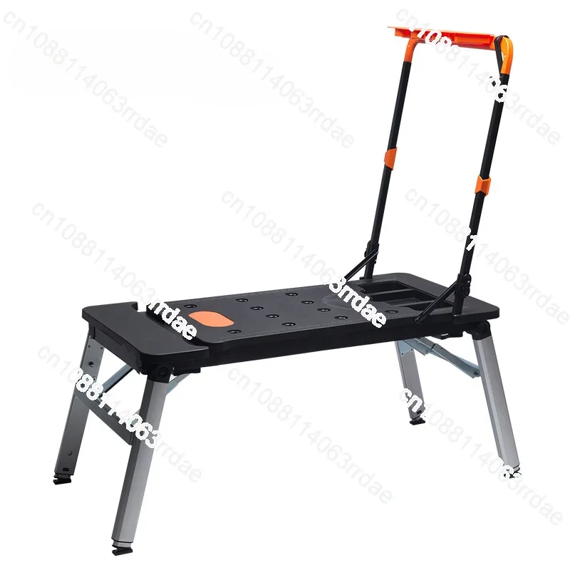 

Multifunctional workbench horse bench Stainless steel diy workbench trolley scaffolding mobile platform ladder