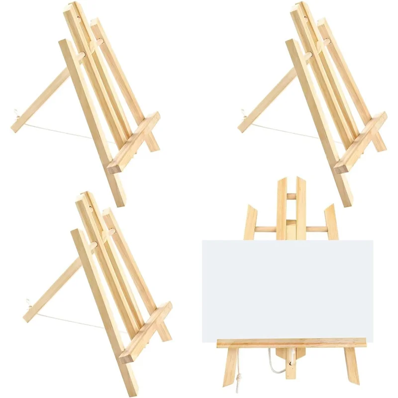 Superior 6Pcs 16 Inch Wood Easels,Easel Stand For Painting Canvases,Tabletop Display Easel,Painting Easel, Kids Student Easels D