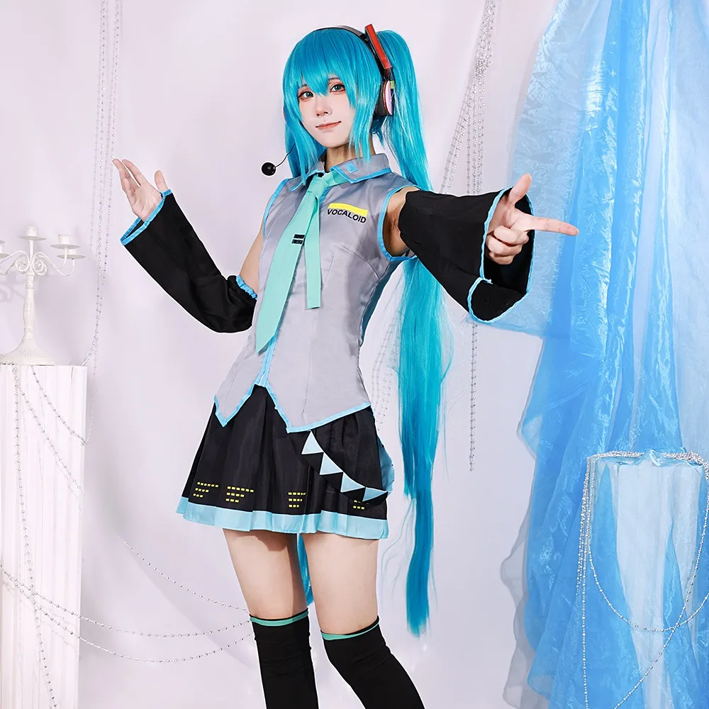 IN STOCK MIKUU Cosplay Costume Game Cosplay 【S-2XL】Mikku Cosplay Women Cute Costume MIKUU LED Costume Plus Size