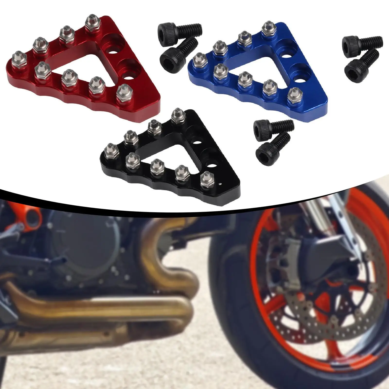 Motorcycle Rear Brake Pedal Lever Tip Plate Durable Aluminum Alloy Footboard Enhancement for Accessories for Motorbike