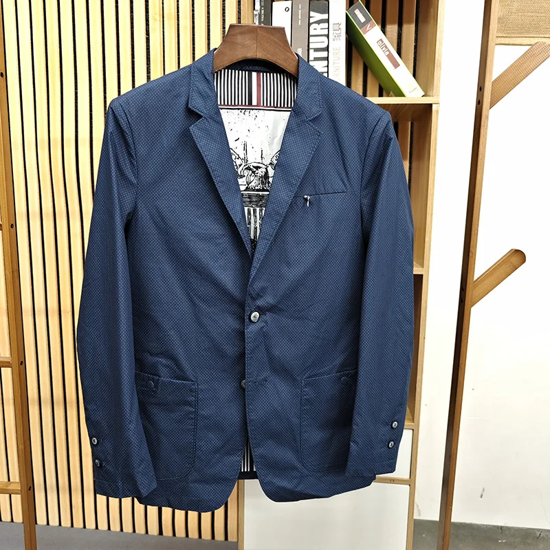

Men's Casual Busin Suit Jaet Long Sve Spring Autumn Sle Faion Urban Youth Outerwear Ele Classic Lapel Coat