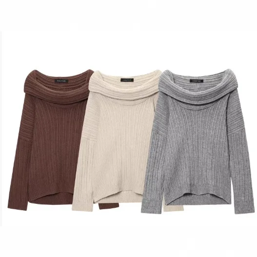 Slouchy One Shoulder Knit Sweater Evening Dress Long Elegant Formal Party Dresses