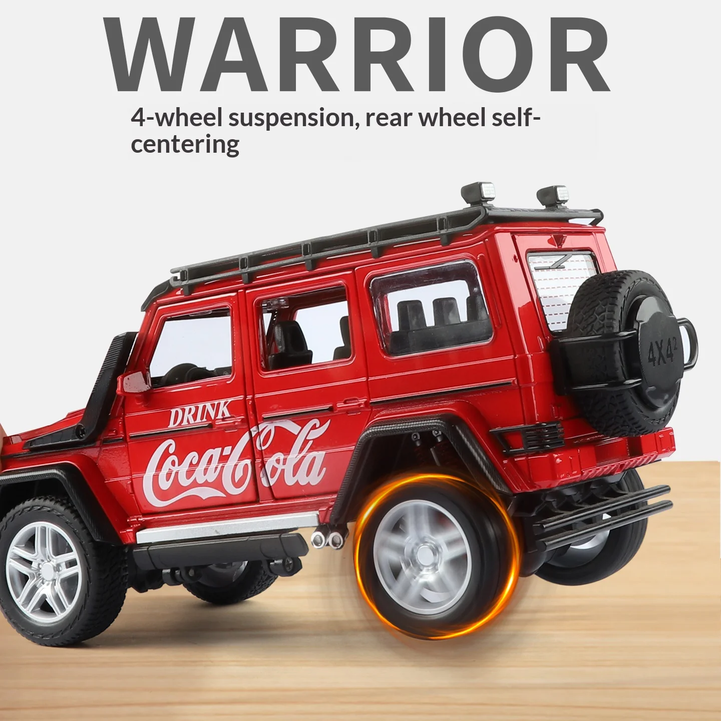 1:24 Cola Model G63 Terreinwagen Model Simulatie Motordetails Metaal spuitgieten Kinderspeelgoedauto Collectie Ornament