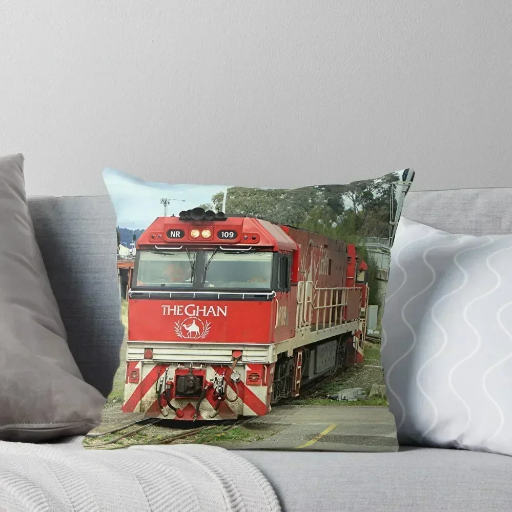 

The Ghan train locomotive engine, Australia Throw Pillow Custom Cushion Photo Cushion Cover pillow