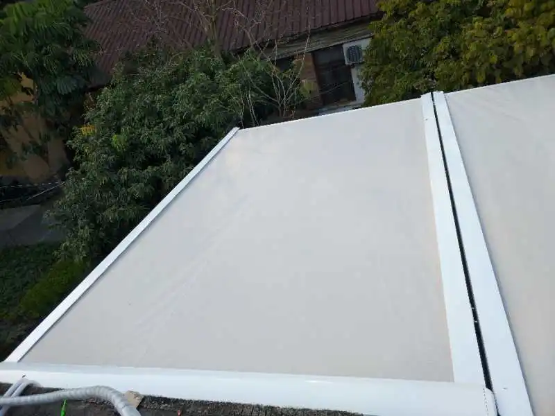 Outdoor Patio and Sunshade Terrace Motorized Roof Sun Shade Awnings Horizontal Aluminum Conservatory Awning