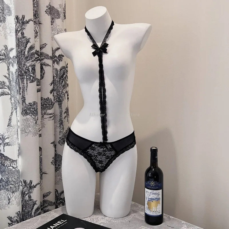 

Съемные женские трусы с подвесным вырезом, милые сексуальные трусики, полые соблазнительные кружевные перспективные сетчатые трусы с низкой талией, полубедра