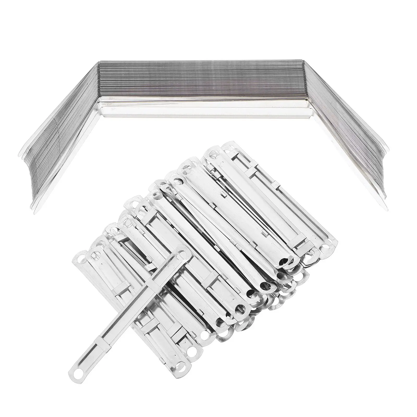 100 Pcs Metalbindingclipbindingringbindingstrip Stationery Clips Supplies Practical Bookbinding