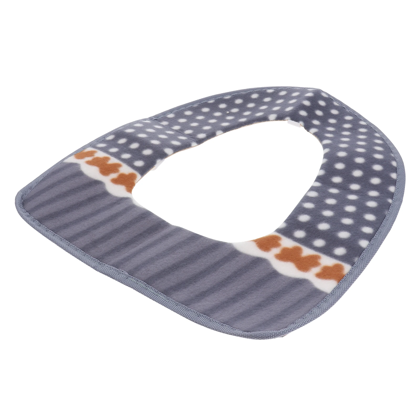 Warm Toilet Seat Cover Purple Dot Pattern Pu Washable Waterproof Easy Install For Home Travel Toilet Seat Pad