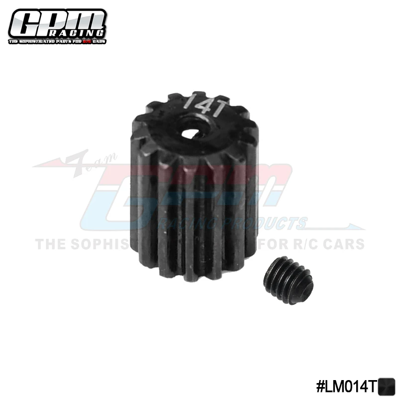 GPM Harden Steel 45# 14T Pinion Gear For TEAM LOSI 1/18 Mini-T 2.0 Stadium Truck