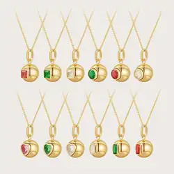 ENFASHION Collares Para Mujer Zircon Pendant Necklace For Women's Stainless Steel Four Styles 18k Gold Plated Jewelry Party 3450