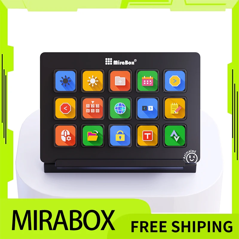 Mirabox 293v3 Stream Deck Customized Keypad Macro Programming Lcd Button Visual Screen Visual Highlight Accessories For Office