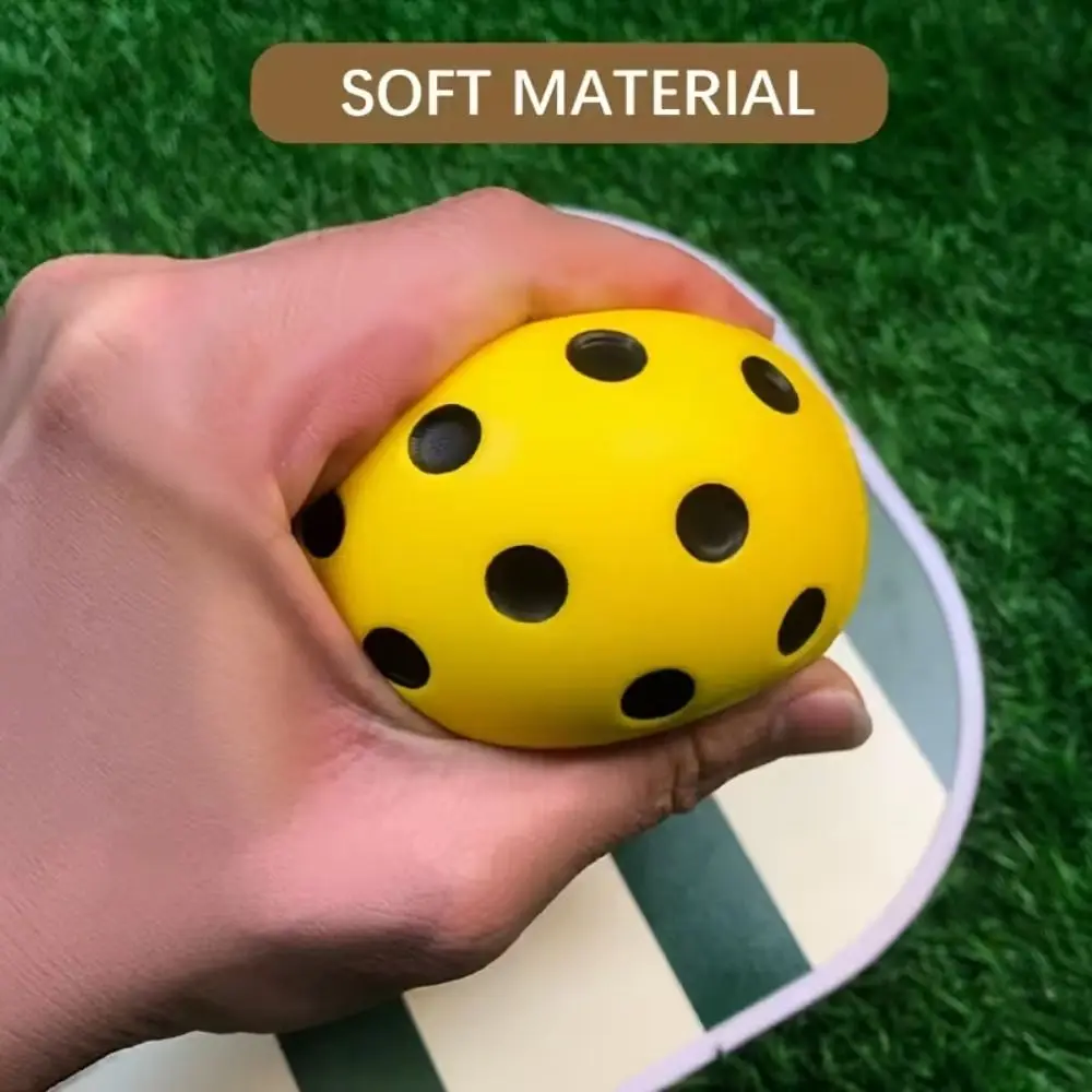 PU Foam Anti-stress Squeeze Pickleball Balls Simulated Portable Pickleball Squeeze Toy High Bounce Quiets Bounce Ball Fidget Toy