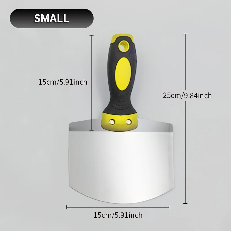 Large putty knife, curved scraper, stainless steel trowel, curved large scraper, bent scraper