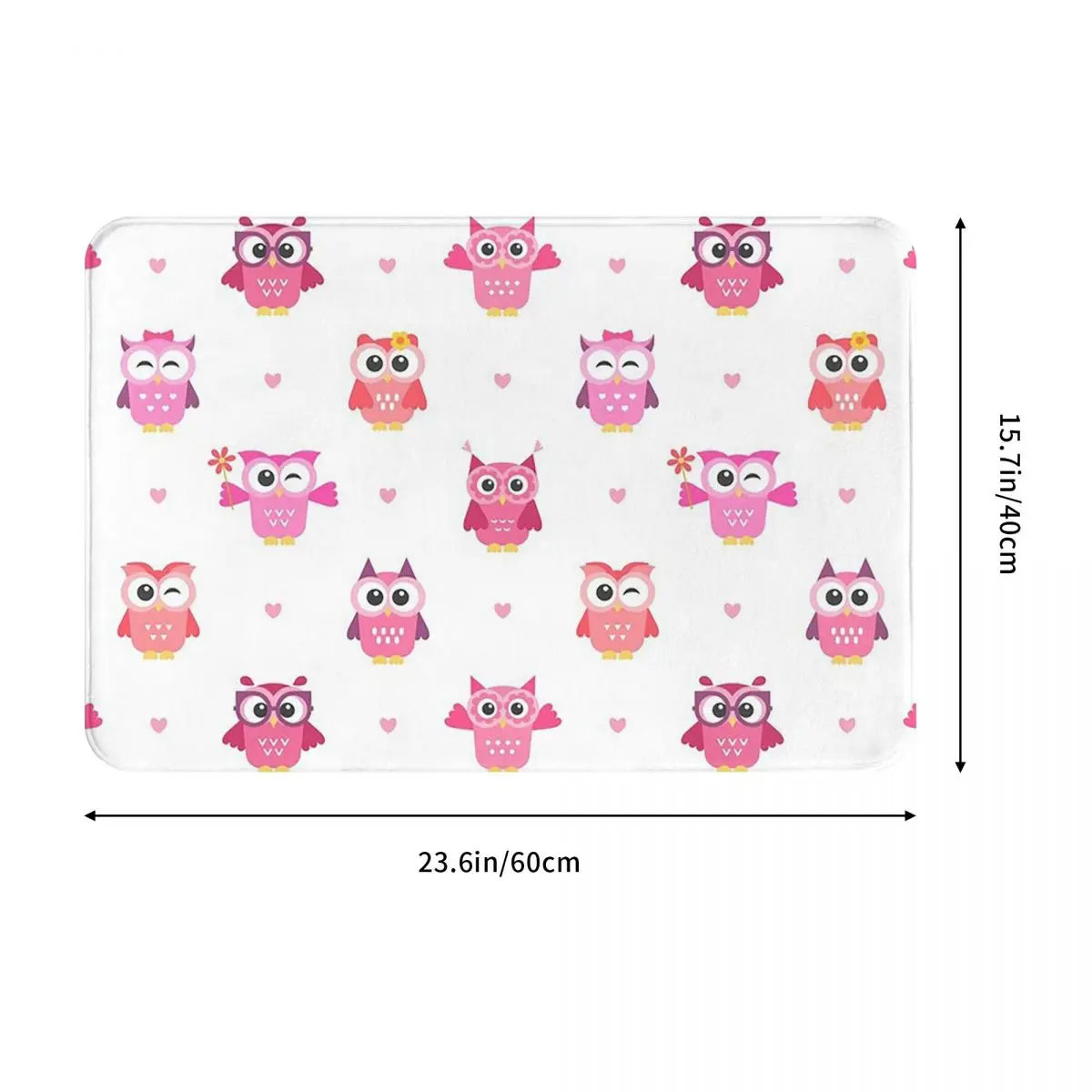 Love Owl Pink Print Doormat Sand Scraping Carpet Rug Kitchen Entrance Home Floor Mat for Bathroom Footpad Mats