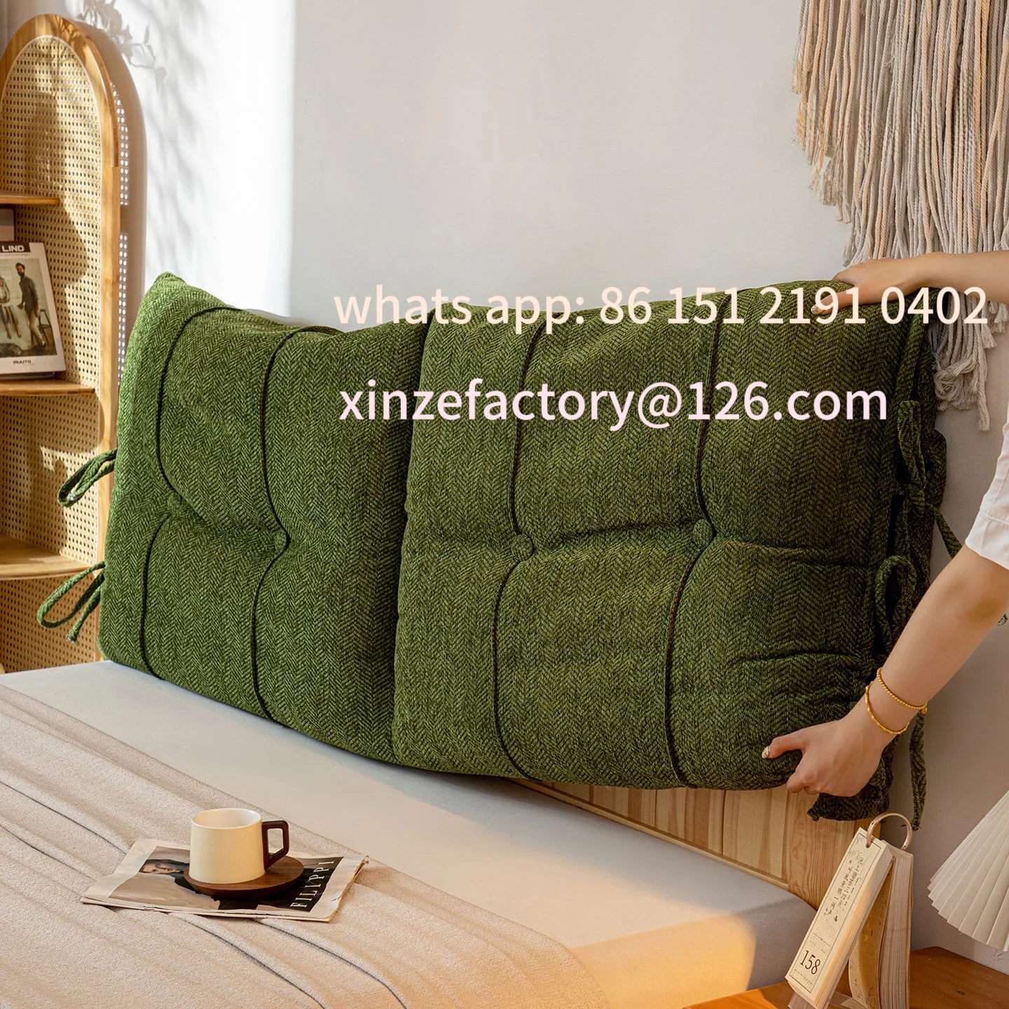 

Customizable Beaya Antique Sle Bede Pillow Removable Cover Iron Wood Soft Padded Barest Transformable Home