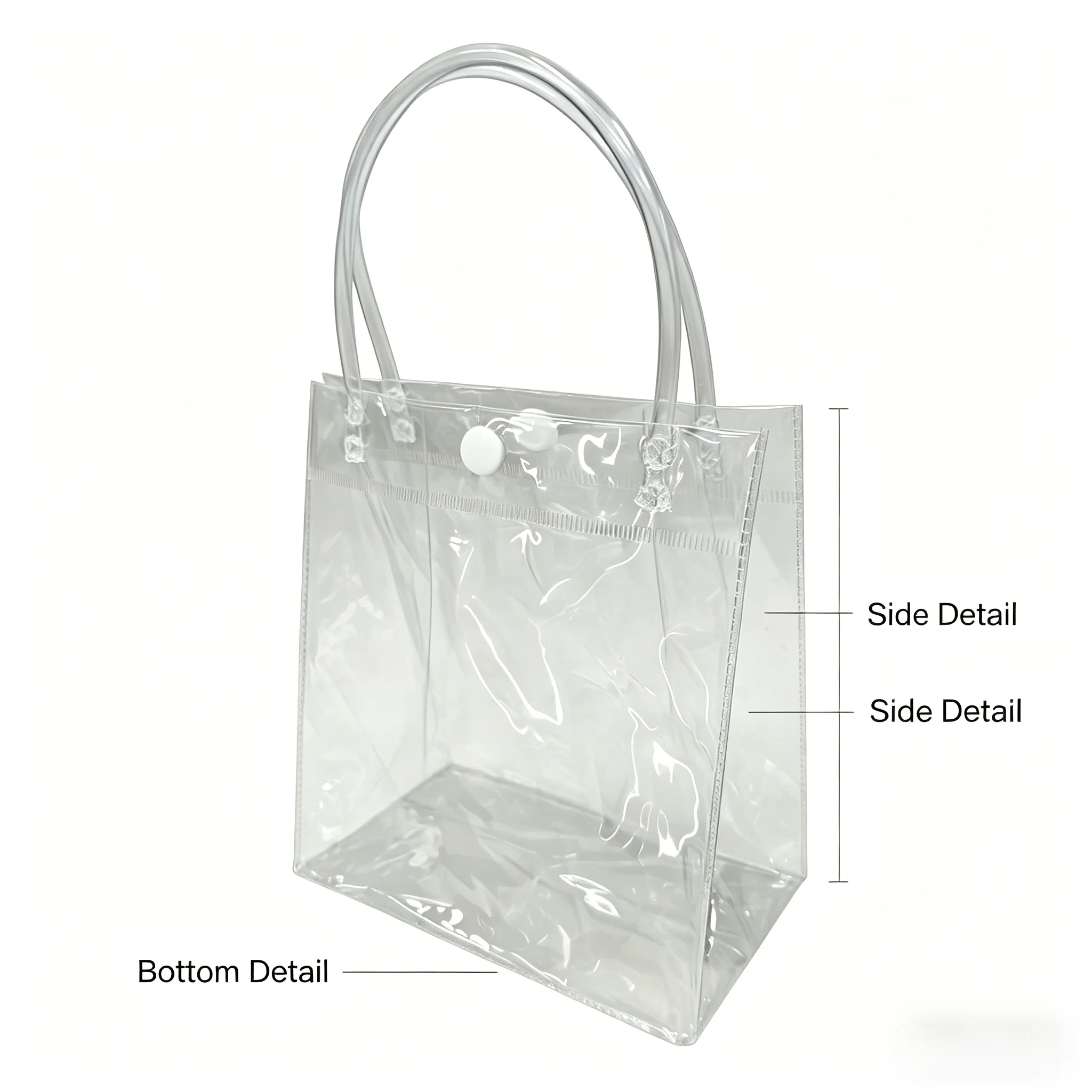 60pcs Clear Plastic Gift Bags, Product Size: (5.9*5.1*2.7) Inch‑Ideal for Wedding Decorations, Birthday Celebrations, Holiday Gifts, Anniversary Events, Graduation Ceremonies, Corporate Parties and All Festive Occasions.