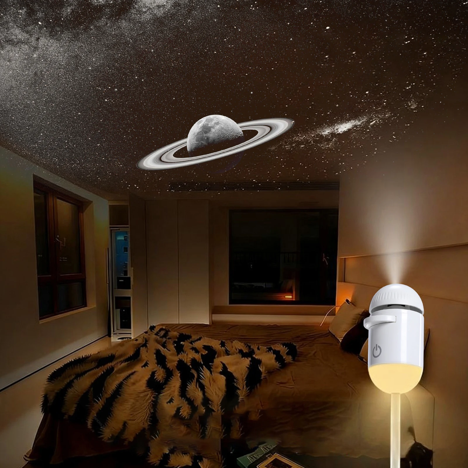 

Mini Galaxy Projector Night Light 3-24 Projection Films Starry Sky Night Light USB LED Projection Lamp for Bedroom Ceiling Wall