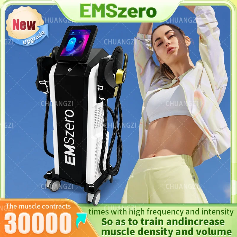 

Professional Muscle Stimulator neo Sculpting Ultra Pro Hiemt EMS Slimming emszero Body Sculpt Machine with 4 Handle RF