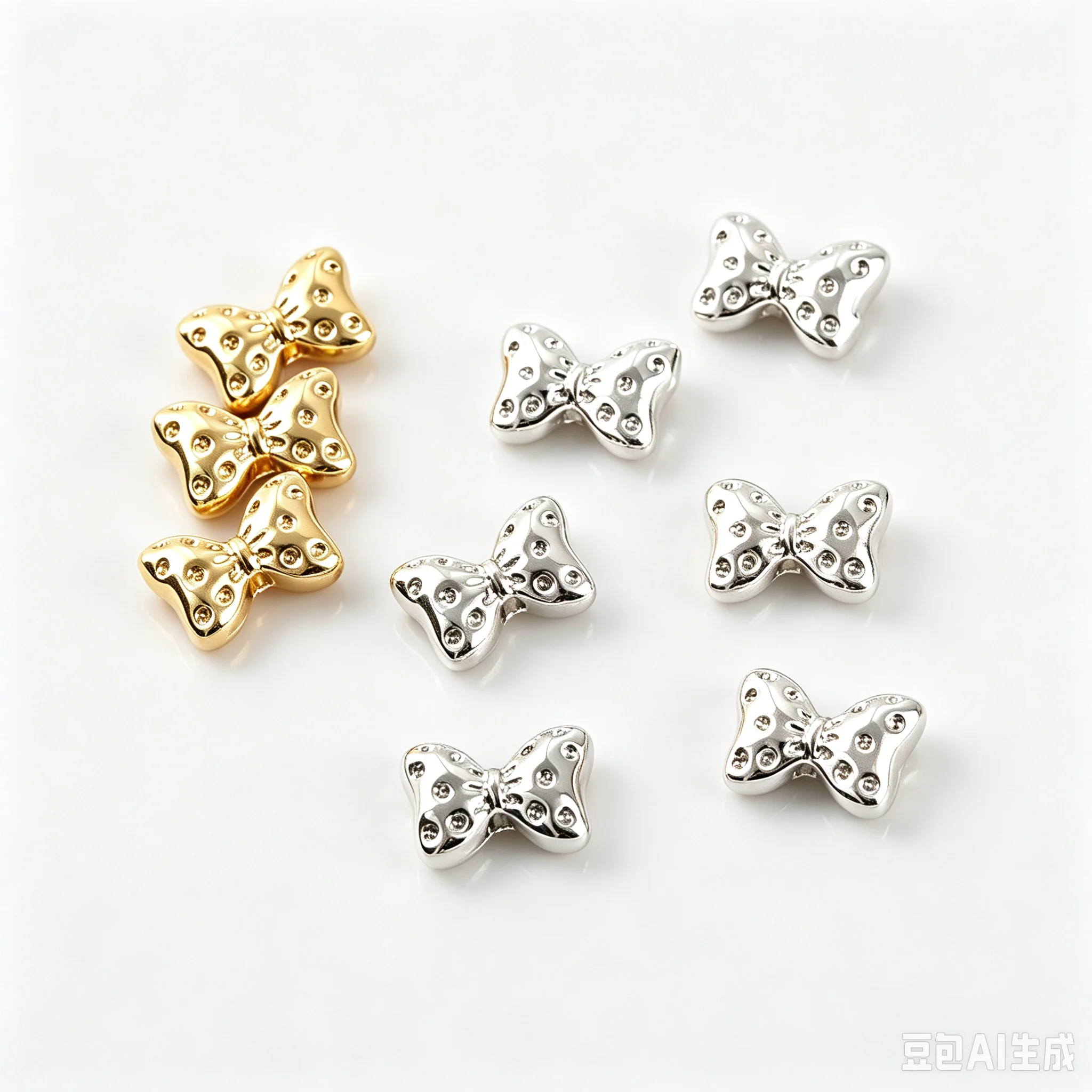 2/4 Stück 10x7mm Metall-Kupfer-Bogenperlen für DIY Handgemachte Armbänder, Halsketten, Schmuckherstellung, Zubehör und Komponenten – Detail 2