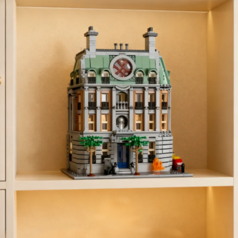 2708 stks Moderne Stedelijke Straatbeeld 76218 Model Bouwsteen Montage Baksteen Architectuur Kerst Speelgoed Jongen Kinderen Verjaardagscadeautjes